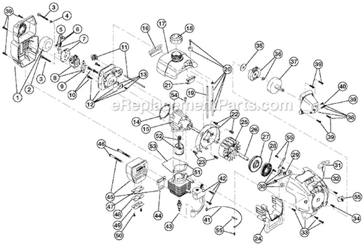 Page B Diagram and Parts List for 705R 41AD705G734 Ryobi Trimmer
