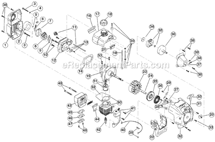Page B Diagram and Parts List for 705R 41BD705G734 Ryobi Trimmer