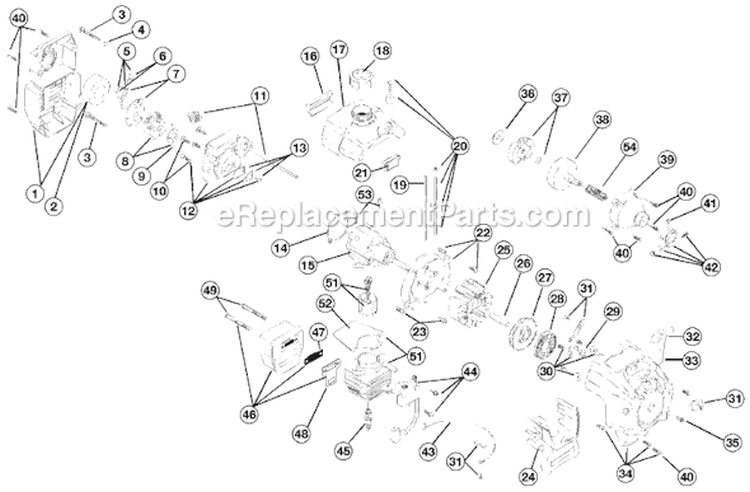 Engine Attachment Diagram and Parts List for 725RE 41AD2REC034 Ryobi Trimmer