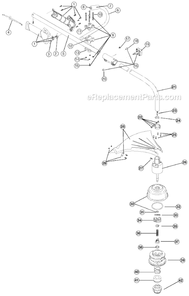 Page A Diagram and Parts List for 725RE 41AD7CRC034 Ryobi Trimmer