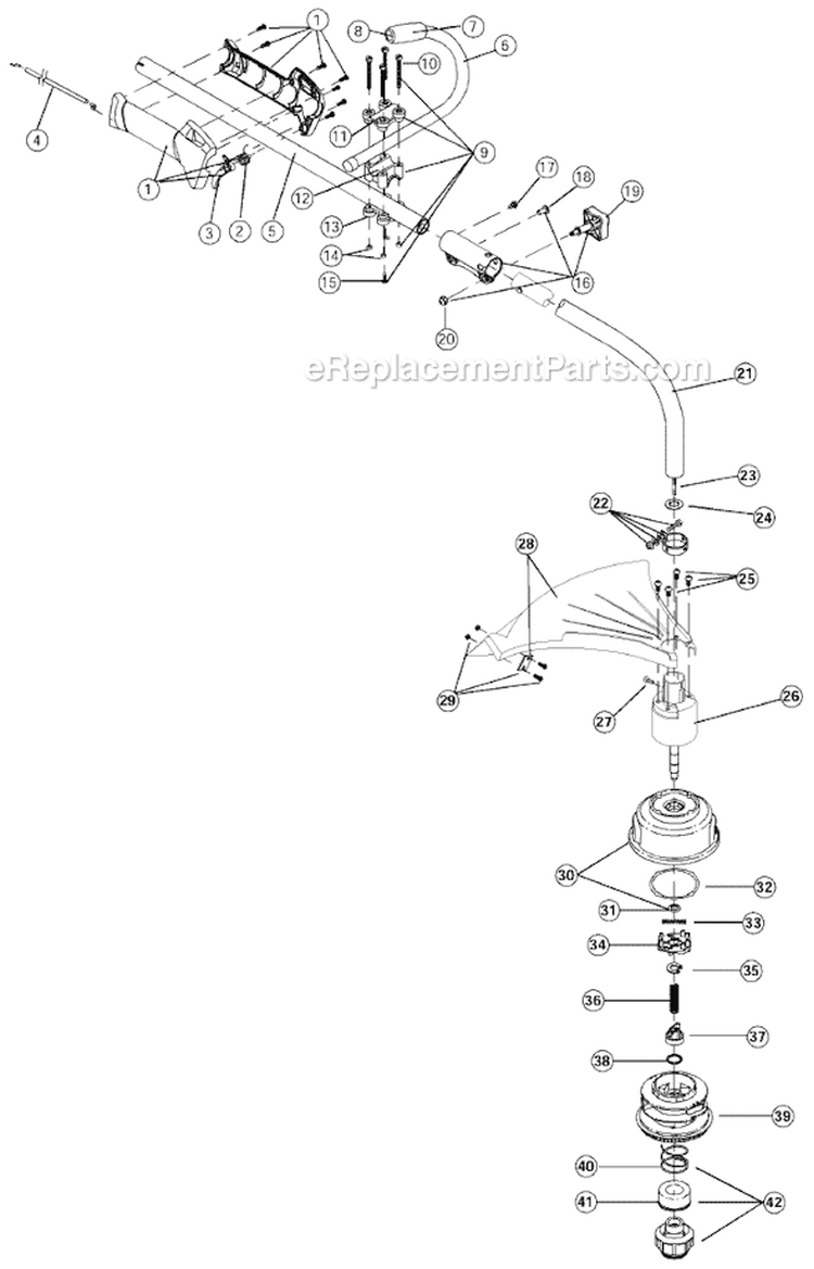 Page A Diagram and Parts List for 725R 41ADL04A034 Ryobi Trimmer