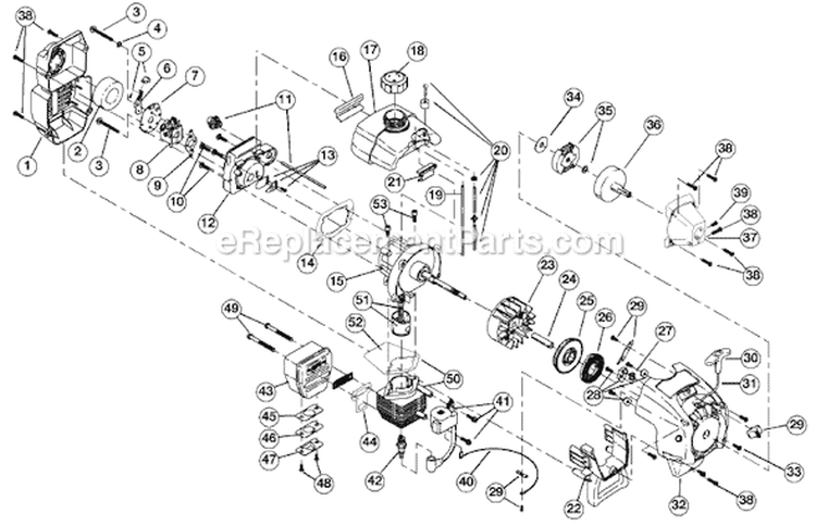 Page A Diagram and Parts List for 725R 41BD725A734 Ryobi Trimmer