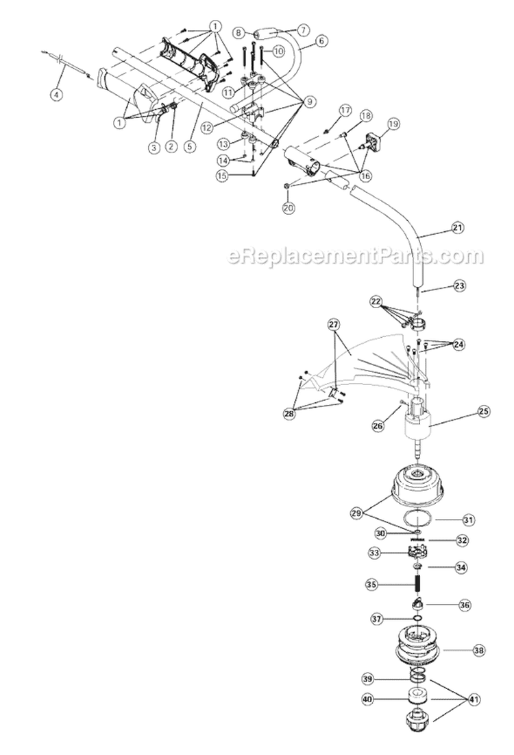 Page A Diagram and Parts List for 725R 41BD725B034 Ryobi Trimmer
