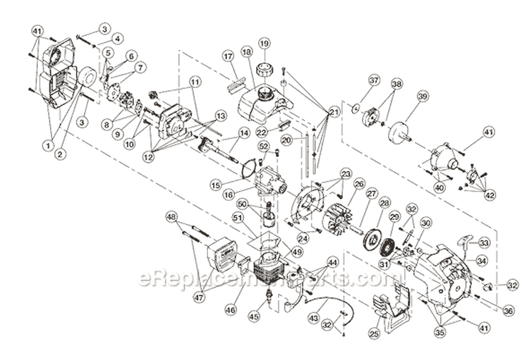 Page A Diagram and Parts List for 740R  Ryobi Trimmer
