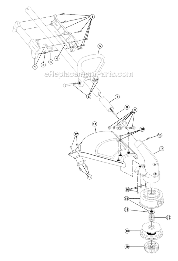 Page A Diagram and Parts List for 765R 41AD765G034 Ryobi Trimmer
