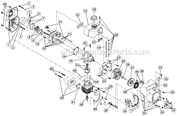 Page B Diagram and Parts List for 765R 41AD765G034 Ryobi Trimmer