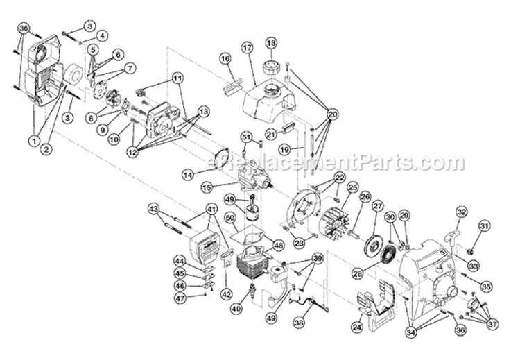 Page A Diagram and Parts List for 765R 41AD765G734 Ryobi Trimmer