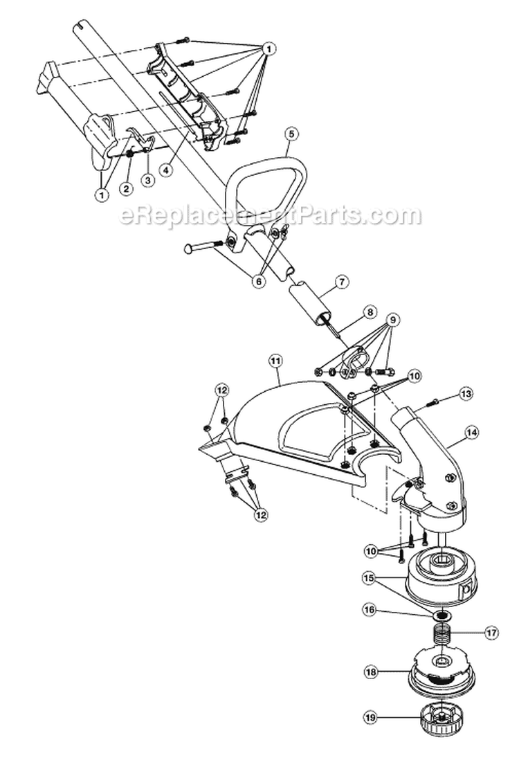Page B Diagram and Parts List for 765R 41ADL02G034 Ryobi Trimmer