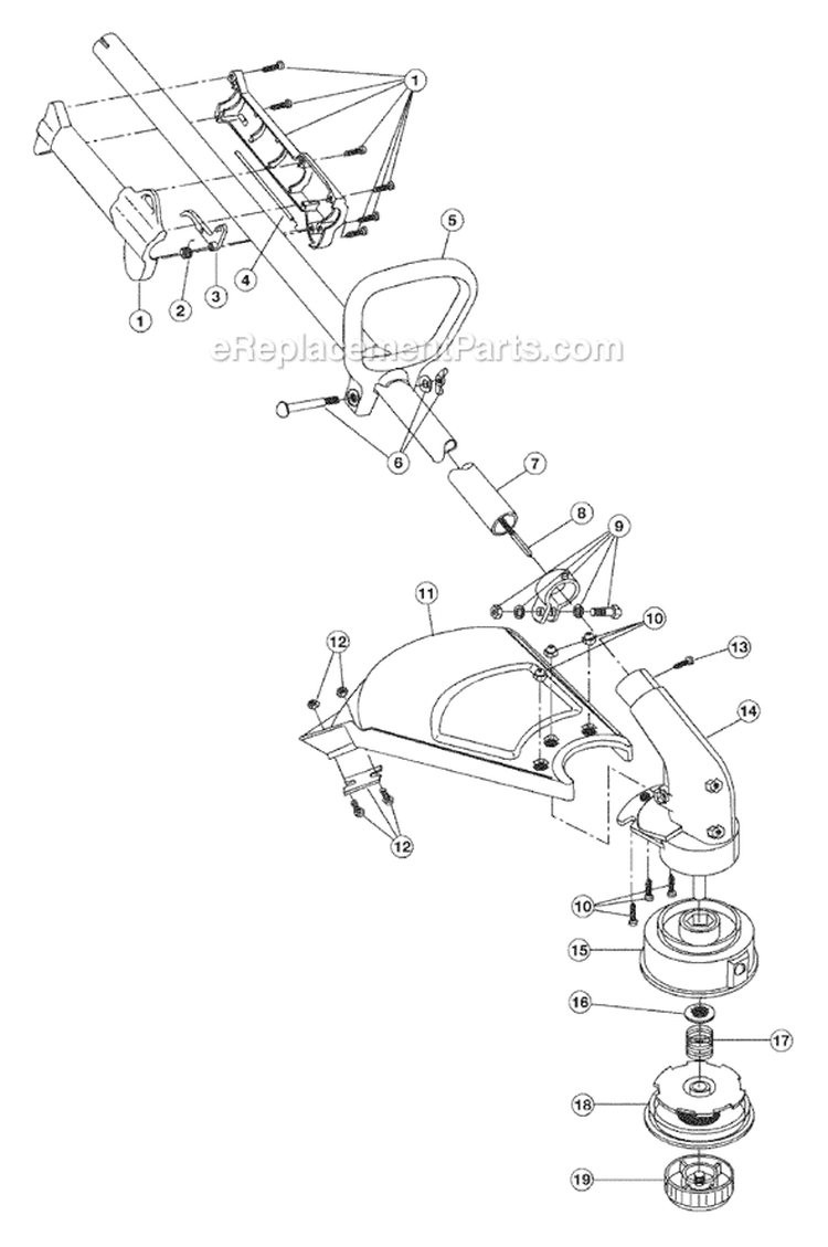 Page A Diagram and Parts List for 765R 41BD765G734 Ryobi Trimmer