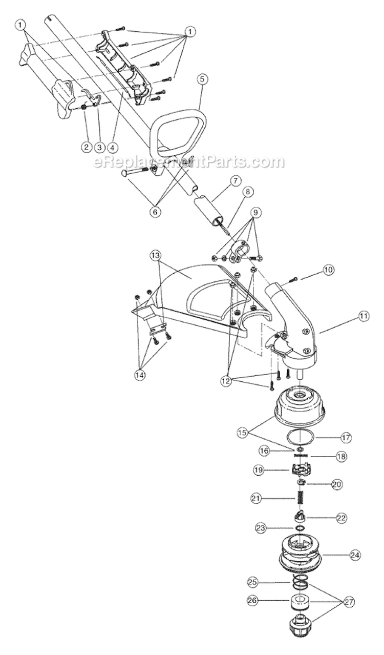 Page A Diagram and Parts List for 767R 41CD767G034 Ryobi Trimmer