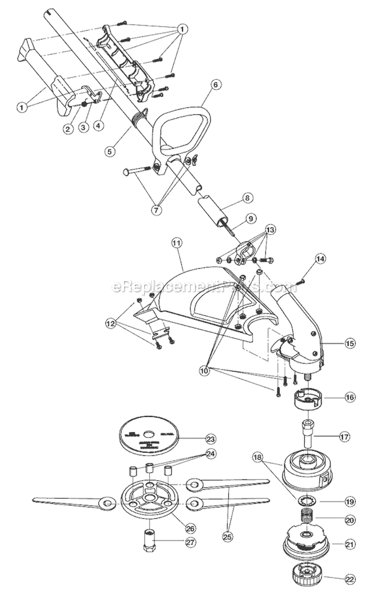 Page B Diagram and Parts List for 768R 811207810 -41BD768G034 Ryobi Trimmer