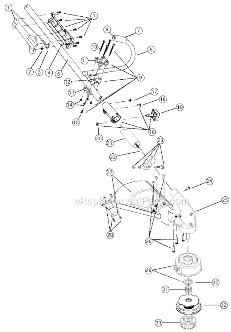 Page B Diagram and Parts List for 770REB 41AD7EBC034 Ryobi Trimmer