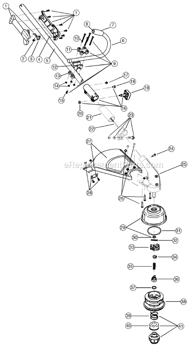 Page A Diagram and Parts List for 775R 41AD775B034 Ryobi Trimmer