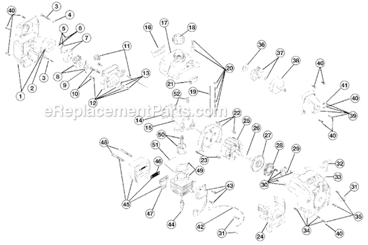 Page B Diagram and Parts List for 775R 41AD775B034 Ryobi Trimmer