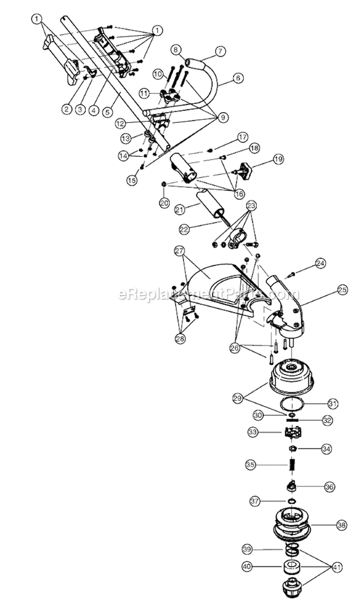 Page A Diagram and Parts List for 775R 41ADL05A734 Ryobi Trimmer