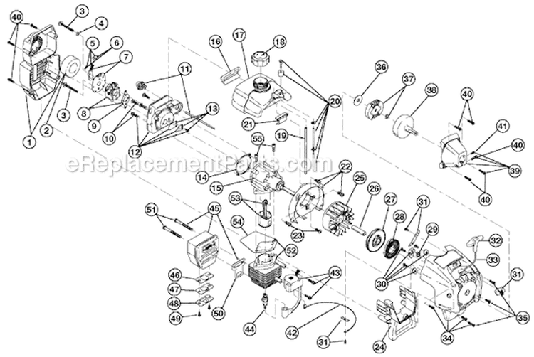 Page B Diagram and Parts List for 775R 41ADL05A734 Ryobi Trimmer