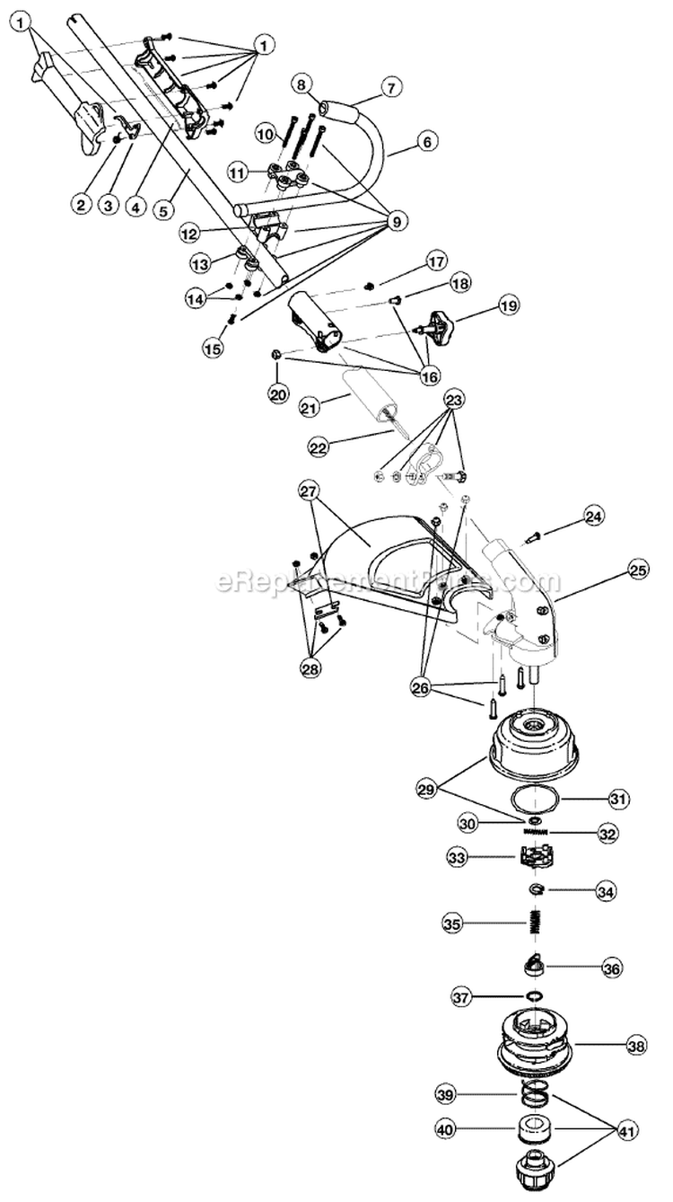 Page A Diagram and Parts List for 775R 41BD775A034 Ryobi Trimmer