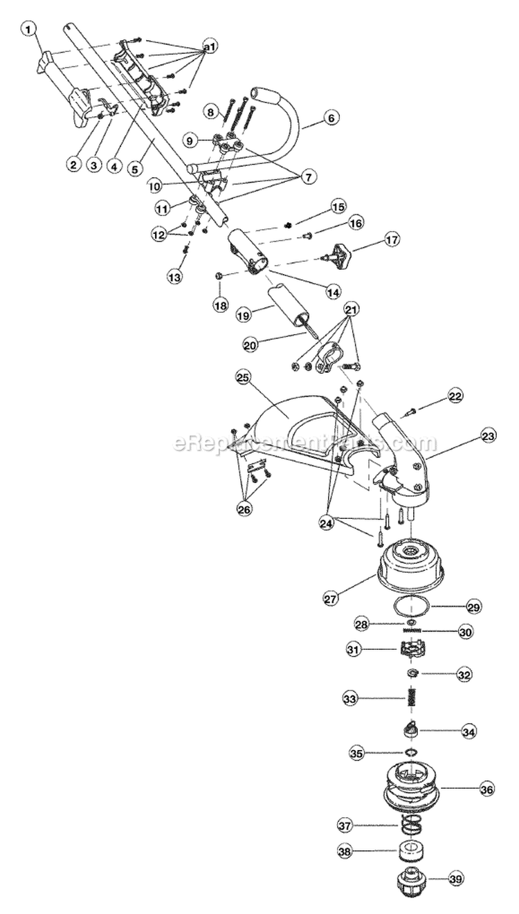 Page A Diagram and Parts List for 775R 41BD775A734 Ryobi Trimmer