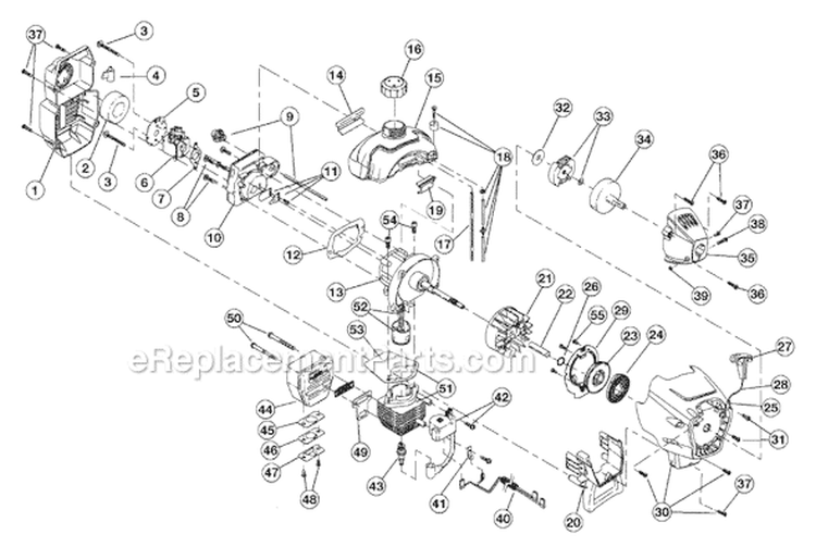 Page B Diagram and Parts List for 775R 41BD775A734 Ryobi Trimmer
