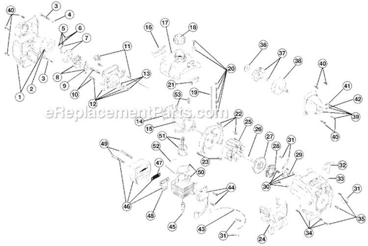 Page B Diagram and Parts List for 775R 41BD775B034 Ryobi Trimmer