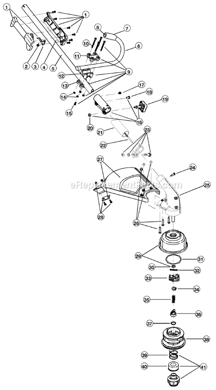 Page A Diagram and Parts List for 775R 41CD775A034 Ryobi Trimmer