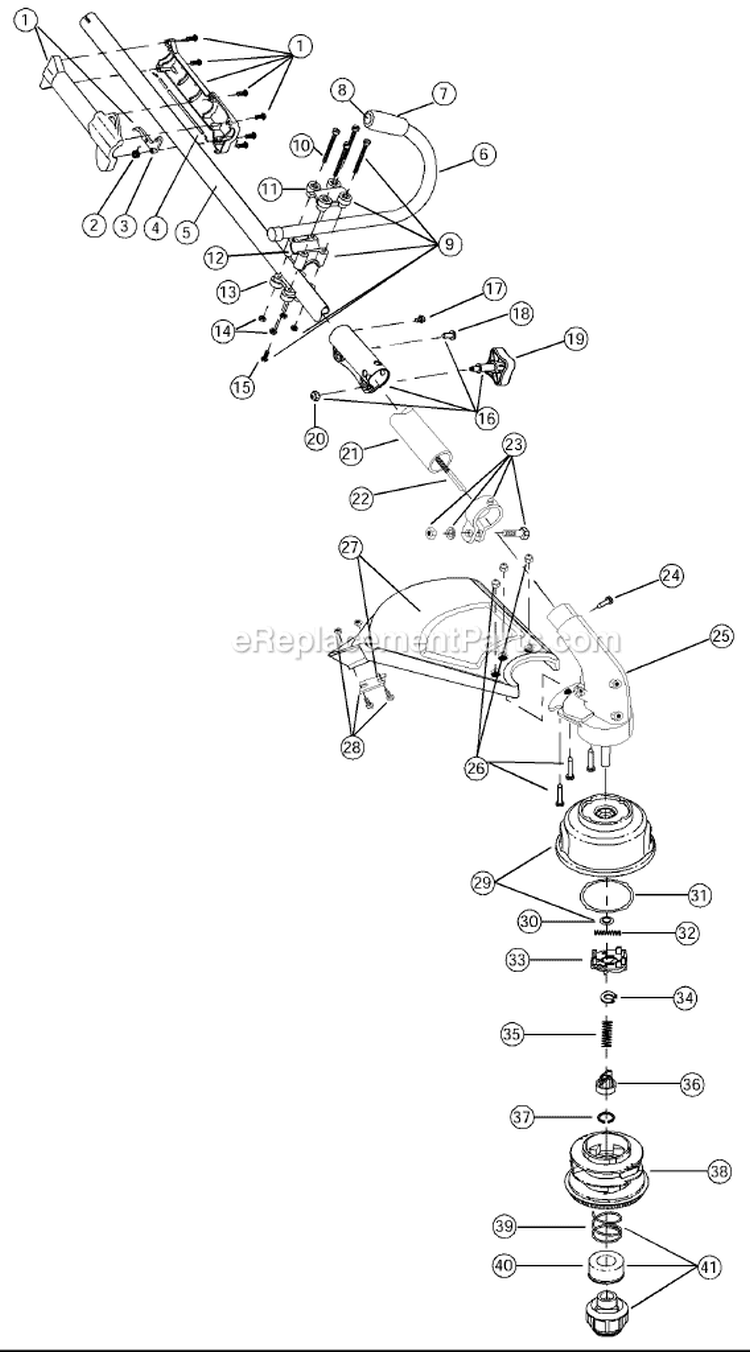 Page A Diagram and Parts List for 775R 41ED775A034 Ryobi Trimmer