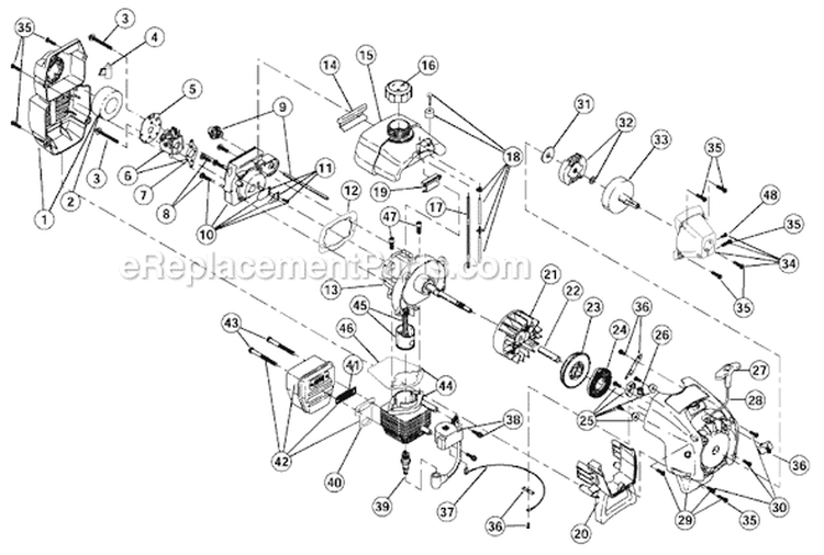 Page B Diagram and Parts List for 775R 41ED775A034 Ryobi Trimmer