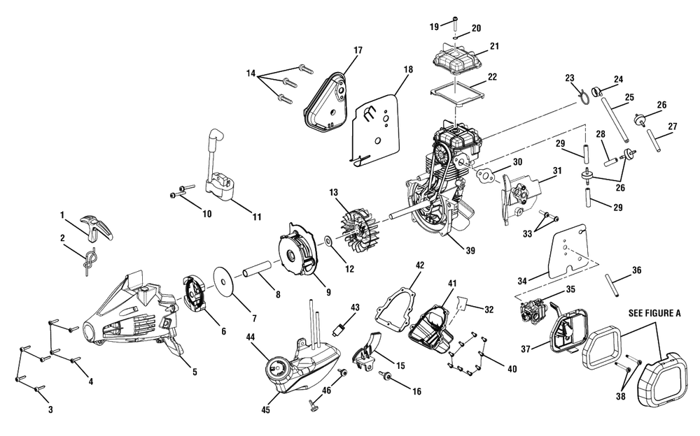 Figure B Diagram and Parts List for RY 4 CCS (Rev 01)(090432041)(2020-09) Ryobi Trimmer