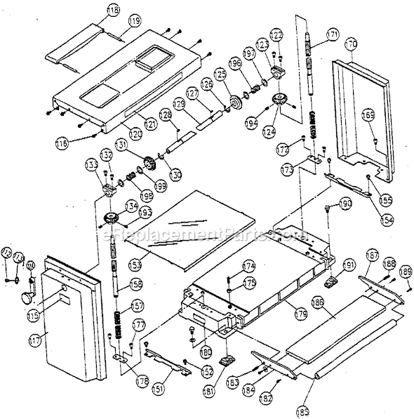 Page B Diagram and Parts List for AP-12  Ryobi Planer Jointer