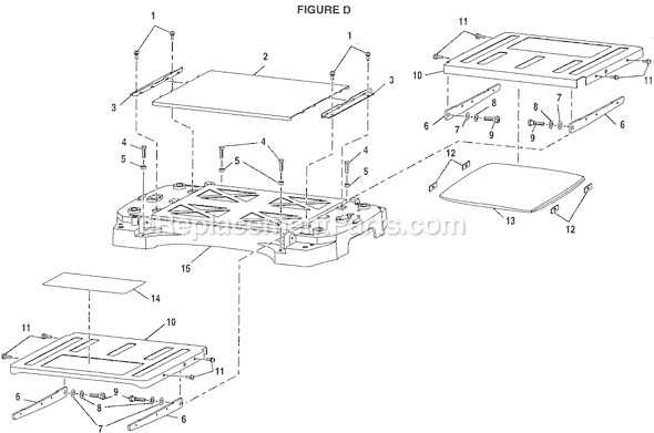 Page D Diagram and Parts List for AP1300  Ryobi Planer Jointer