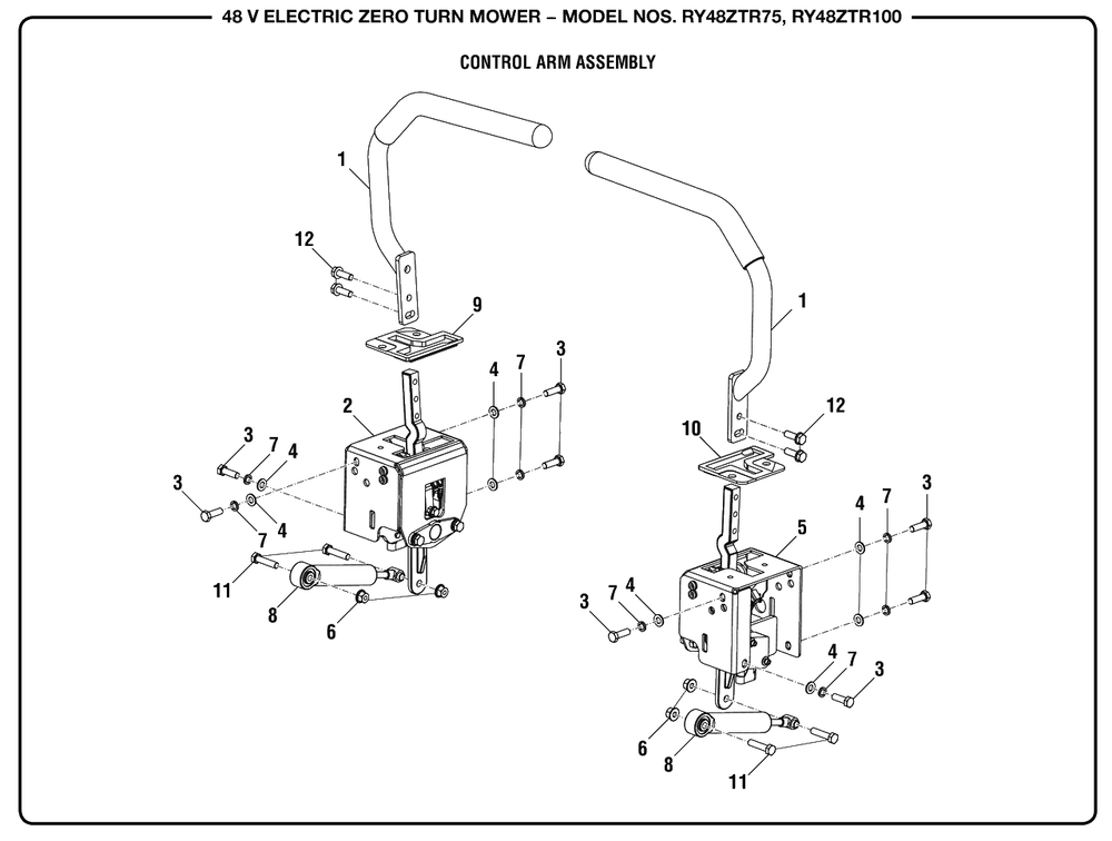 Figure C Diagram and Parts List for RY 48ZTR75 (Rev 01)(099749015)(2019-05) Ryobi Lawn Tractor