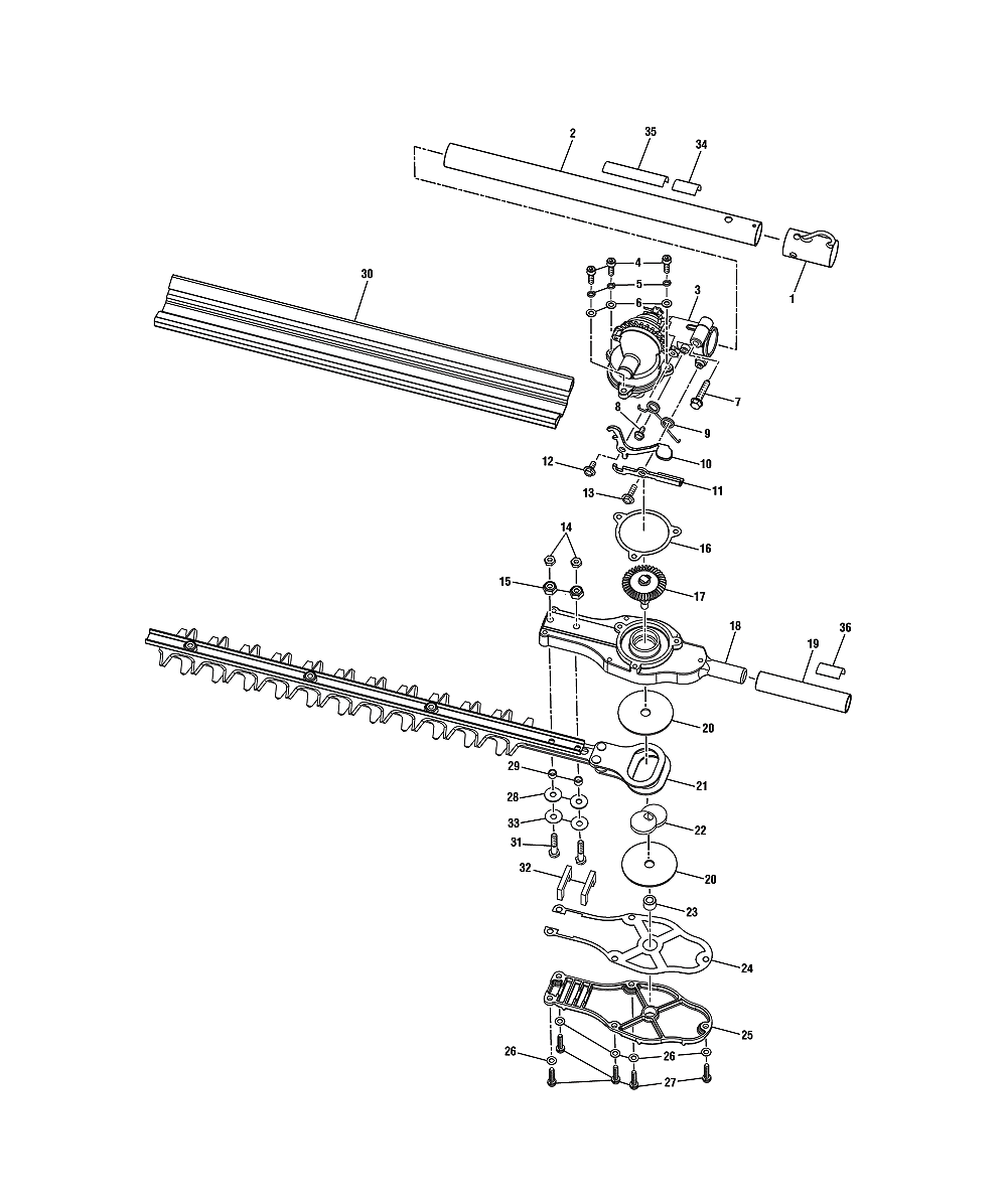 Fig-0 Diagram and Parts List for RY15800  Ryobi Trimmer