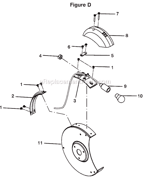 Page D Diagram and Parts List for BGH616  Ryobi Angle Grinder