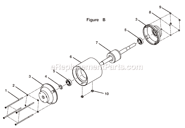 Page B Diagram and Parts List for BGH827  Ryobi Angle Grinder