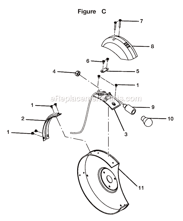 Page C Diagram and Parts List for BGH827  Ryobi Angle Grinder