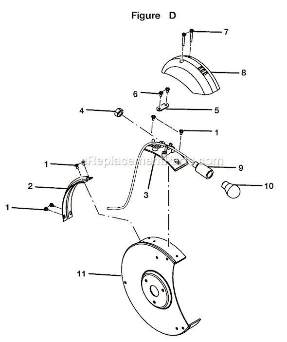 Page D Diagram and Parts List for BGH827  Ryobi Angle Grinder