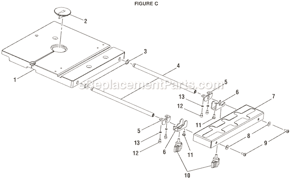 Page C Diagram and Parts List for BS903  Ryobi Band Saw
