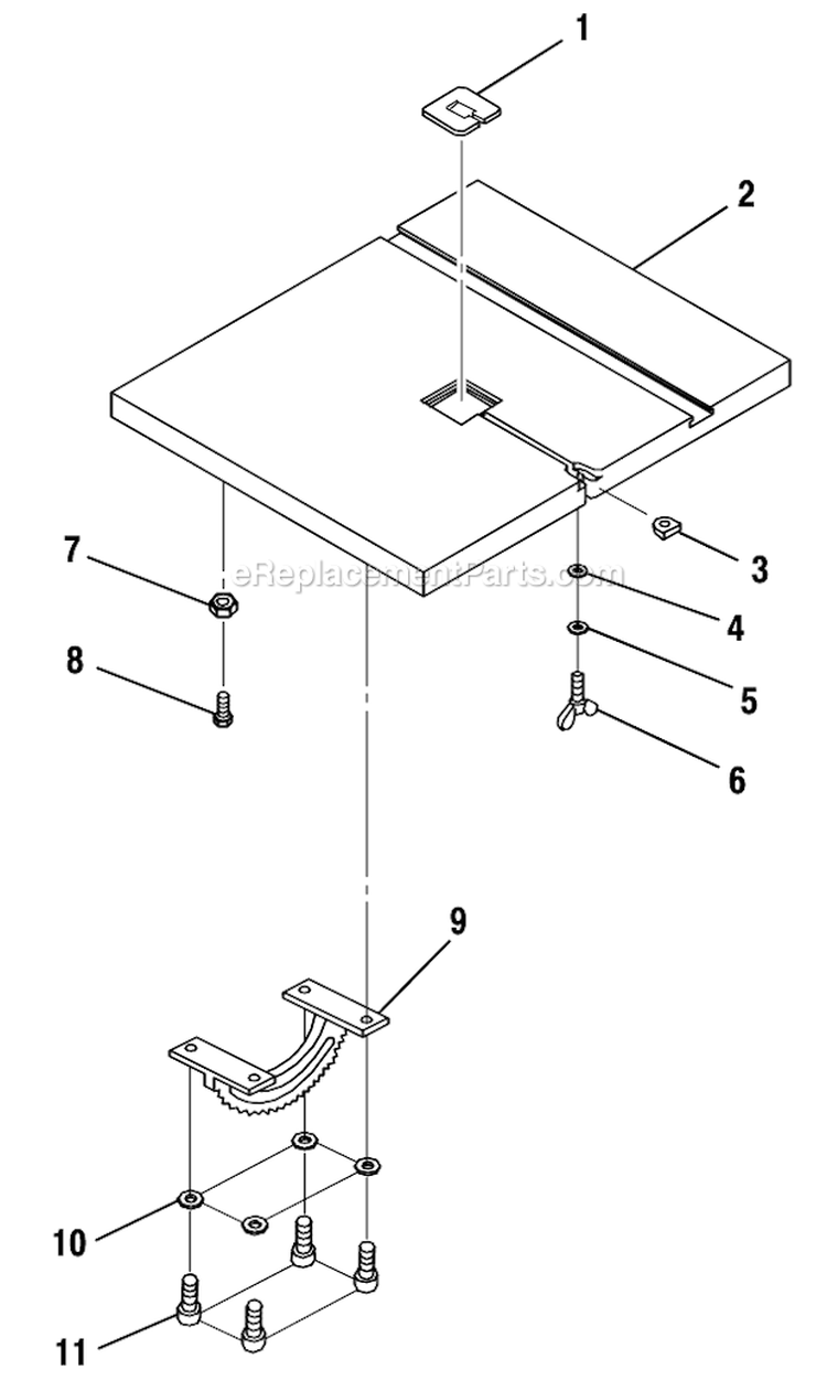 Figure B Diagram and Parts List for BS904  Ryobi Band Saw