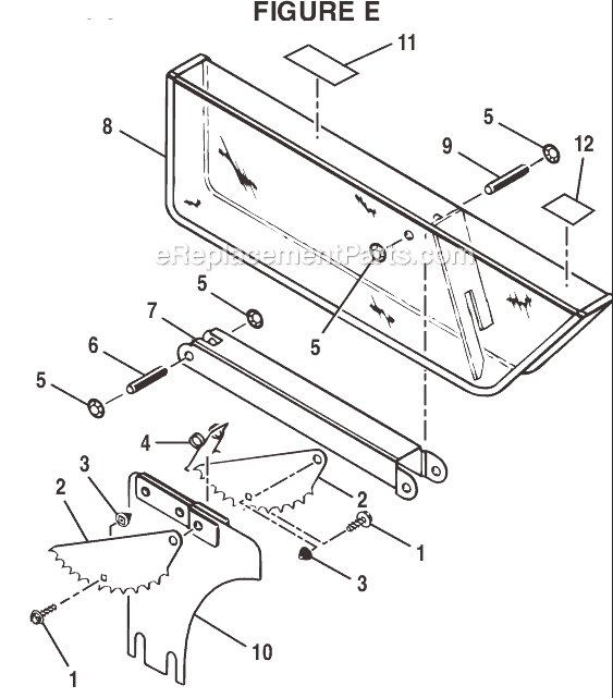 Page E Diagram and Parts List for BT3100-1  Ryobi Table Saw