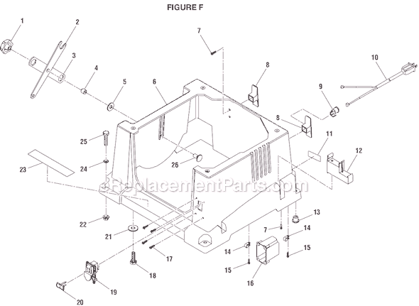 Page F Diagram and Parts List for BTS15  Ryobi Table Saw