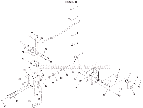 Page H Diagram and Parts List for BTS15  Ryobi Table Saw
