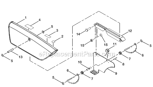 Page J Diagram and Parts List for BTS16  Ryobi Table Saw