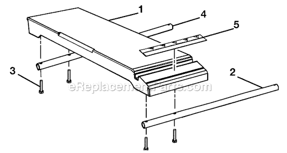 Page F Diagram and Parts List for BTS16  Ryobi Table Saw