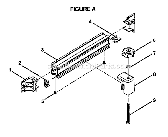Page A Diagram and Parts List for BTS21  Ryobi Table Saw