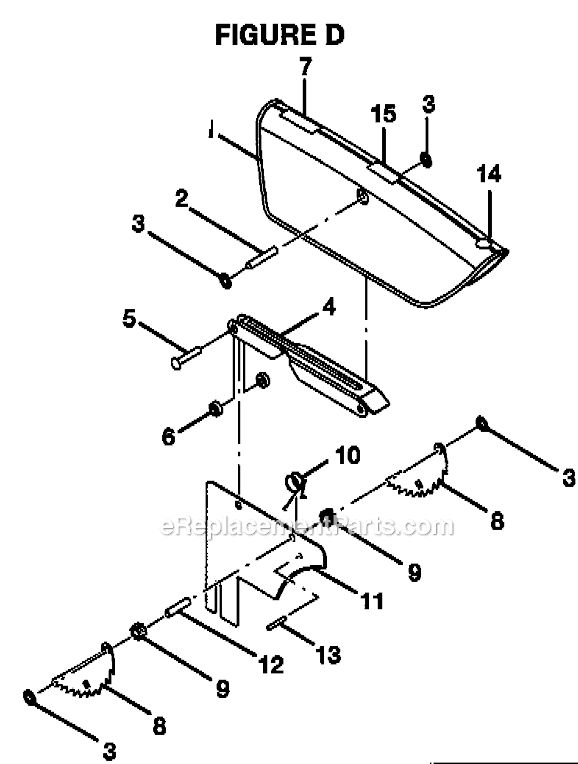 Page D Diagram and Parts List for BTS21  Ryobi Table Saw