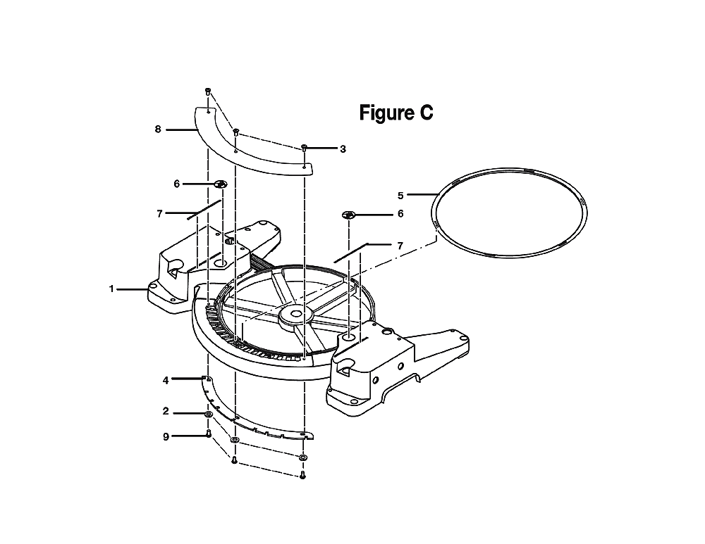 Fig-2 Diagram and Parts List for TS1553  Ryobi Saw