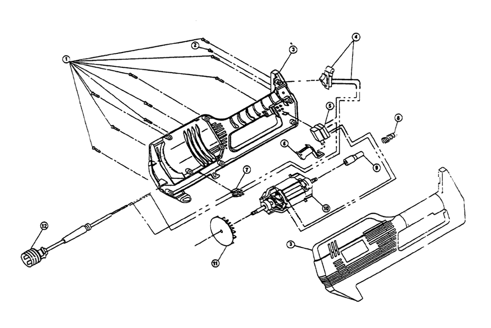Fig-0 Diagram and Parts List for IDC130 110245626-301035200 Ryobi Trimmer