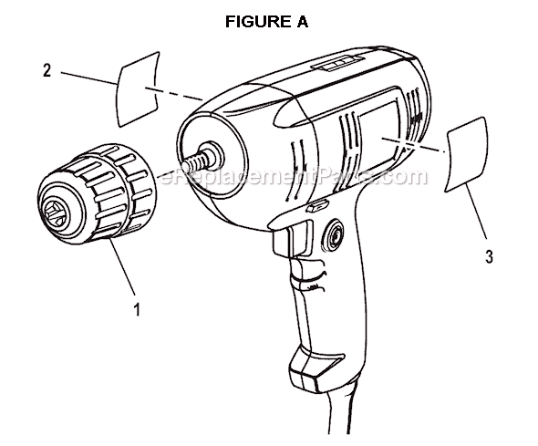 Page A Diagram and Parts List for D40  Ryobi Electric Drill