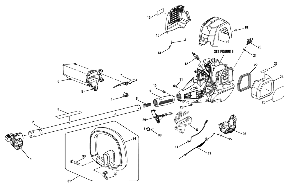Figure A Diagram and Parts List for RY 4 CCS (Rev 01)(090432041)(2020-09) Ryobi Trimmer