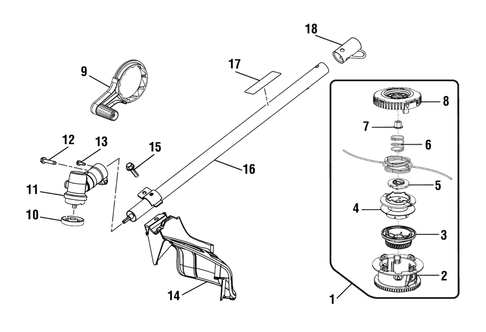 Figure C Diagram and Parts List for RY 4 CSS (Rev 01)(090432040)(2020-09) Ryobi Trimmer